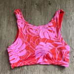 Victoria's Secret  Red Floral Triangle Wide Strap Swim Top Size Small Photo 3