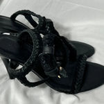 Joie ‎ Braided Black Sandal Heels Size 35.5 Photo 0