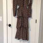 Topshop  NWT Size 8 Cut Out Tiered Layered Floral Rose Dress Corals on Black NEW! Photo 4