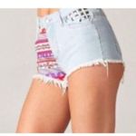 Cello Women's  Jeans Tribal Accent High Rise Denim Jeans Shorts Size Medium Photo 3