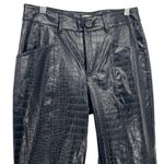 A New Day NEW Reptile Print Tapered Leg Faux Leather Pants Black Size 2 Chic Photo 2