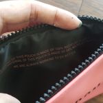 Valentino Garavani Valentino Coral Pink Black Trim Chic Feminine Lux Wristlet Clutch Pochette 7x4.5 Photo 7