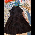 AQUA  BLOOMINGDALE’S L Polka Dot Velvet Rose-Embossed Mini Dress Photo 8