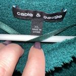 Cable & Gauge Knit Dark Emerald Green Pullover Sweater Photo 5