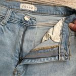 Cello Women's High Rise Straight Leg Light Blue Jeans 5 Distressed Thick Denim Photo 3