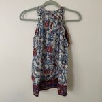 J.Crew Point Sur white, blue & red paisley tank top size 4 Photo 12