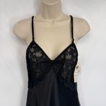 Wacoal Black Lace Trim Slip Camisole Nightgown Lingerie Womens M NEW Photo 1