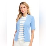 Karen Kane  Sky Blue ribbed Women's Cardigan. Washable. Size Medium. NWT. Photo 3