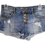 Billabong Blue Distressed Jean Shorts Photo 0