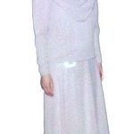 Vintage Ursula of Switzerland Dress Purple Cowl Neck Pearls Size 6 Photo 1