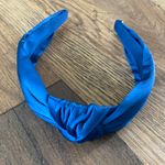 Dew Edit Satin Blue Knotted Headband Photo 0