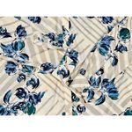 Banana Republic Blue Cream Lattice Floral Print Collar Classic Fit Blouse MEDIUM Photo 5