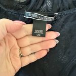 Victoria's Secret Black Deep V Lace Bodysuit Women's Large Photo 5