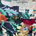 Umgee  floral boho oversized tunic top mini swing dress flowy cotton S flare Photo 4