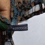 I Jeans By Buffalo Dark Floral Boho Sheer Ruffle Button Up Top Size Small Green Photo 6