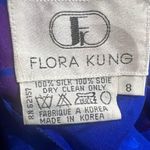 Flora Kung Vintage Blue and Purple Silk Dress Size 8 Photo 3