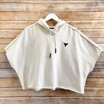 Under Armour  Project Rock Fleece Short Sleeve Cropped Hoodie Sweatshirt L NWT Photo 0