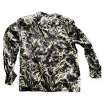 Valerie Stevens Vintage Valerie Steven’s 100% silk long sleeve floral blouse ivory/gray 10 Photo 1