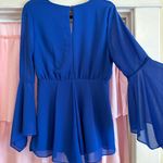 Very J Long Sleeve Blue Romper Photo 1