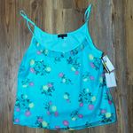1. State  NEW Floral Printed Crinkle Detail Scoop Neck Sleeveless Cami Size M Photo 0