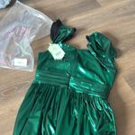 NWT IVY CITY CO HERA DRESS IN GREEN METALLIC Size XS Photo 11