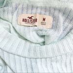 Hollister Crewneck Sheer Pale Green Ribbed Long Sleeve Top Size Medium Photo 5