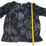 Just My Size  Floral Pullover Blouse 3/4 Sleeve  Womens  2X (18W-20W) Navy Blue Photo 5