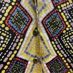 Gianni Bini Black and Yellow Patterned Blouse Photo 2