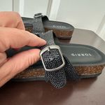 Torrid Women Size 8.5WW Rhinestone T-Strap Cork Flats Black Slip On Thong Sandal Photo 5