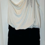 City Triangles  Black/White/Silver Rhinestone Homecoming Dance Dress One Shoulder Photo 0