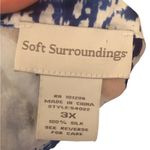 Soft Surroundings  SILK Blue Water~Color Tunic Swim Cover ~Up Sz. 3X Beading Photo 4