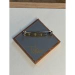 Pressed Flower Brooch Square Copper Frame Signed Tobin Red Photo 7