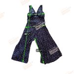 Anthropologie Tallulah Wide-Leg Jumpsuit 4 Petite Navy Blue Polka Dot Romper Photo 8
