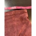 Amanda Smith Vtg Brown Suede Leather Knee Length Skirt  14 Lined Moto‎ Classic Photo 7