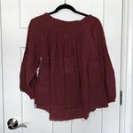 One Teaspoon NWT  Tahitian Pearl Off Shoulder Raw Hem Top - Bordeaux Photo 2