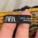 ZARA  Ruffled Island Geometric Yellow Tank Top Photo 3