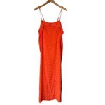 Urban Outfitters Orange Linen Ooh La La Side Slit Romper Maxi Dress Size S Photo 5