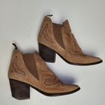 Jeffrey Campbell  FREE PEOPLE BROWN SUEDE STACKED HEEL WESTERN COWBOY BOOTS 9 Photo 1