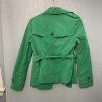 Merona  Green Belted Trench Coat Jacket Women's Size S Double Breasted Photo 1