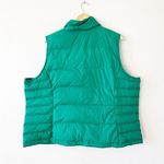 Lands' End  Bright Green Ouffer Vest Photo 1