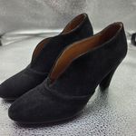Eric Michael  Close Toe Pumps Sz Eu38/Us7.5 Black Suede Leather Career Heels Photo 0