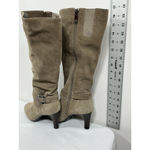 Anne Klein Womans Flex Cadencia Knee High Boots 7.5 M Beige Heel Strappy Photo 3