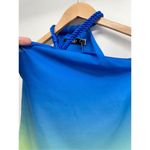 Lauren Ralph Lauren Halter Top Size Small Blue Green Ombre Sleeveless‎ Zip Up Blue Photo 6