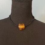 Free People NWT  Under the Sea Collar Brown Flower Cord Necklace Photo 4