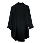 Natori Black Satin Nightshirt Pajama Dress Button Down Nightgown Sleep Shirt L Size L Photo 4