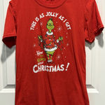 The Grinch How the Grinch Stole Christmas Red Graphic T Shirt Womens Small Photo 0