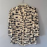Anthropologie  Maeve Woodland Walk Black Bear Print Shirt size 6 Photo 5