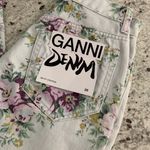 Ganni NWT  Betzy Floral print cropped denim‎ jeans sz 26 Photo 6