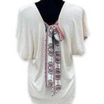 Alya Francesca's Collections Womens Top Size M Taupe Scarf Back Twist Front NEW Size M Photo 2