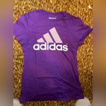 Adidas  Women's Purple Tee with White Logo Photo 1